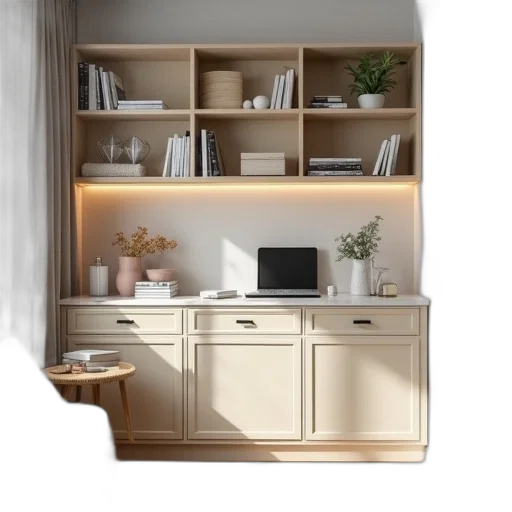 furniture, 3d render, photorealistic, earth tones transparent PNG cut-out