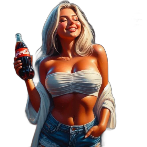 bottle, jacket, food, photorealistic transparent PNG cut-out