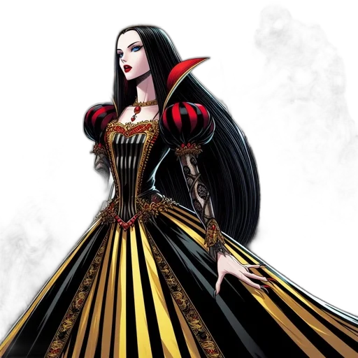 dress, fantasy art, comic book art, concept art transparent PNG cut-out