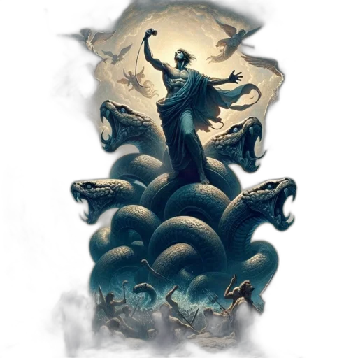 dragon, creature, staff, crown transparent PNG cut-out
