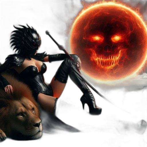 fantasy art, concept art, comic book art, photorealistic transparent PNG cut-out