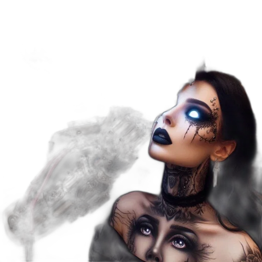 mask, face, dragon, photorealistic transparent PNG cut-out