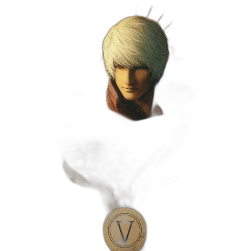 hair, face, mask, weapon transparent PNG cut-out