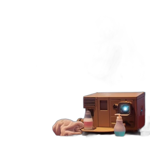 furniture, bottle, robot, hair transparent PNG cut-out