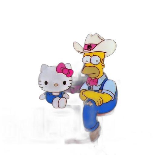 animal, hat, staff, robot transparent PNG cut-out