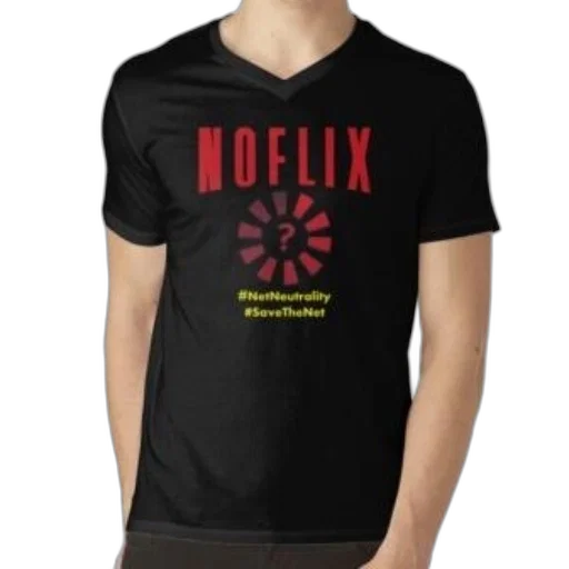 black, v-neck, t-shirt, word transparent PNG cut-out