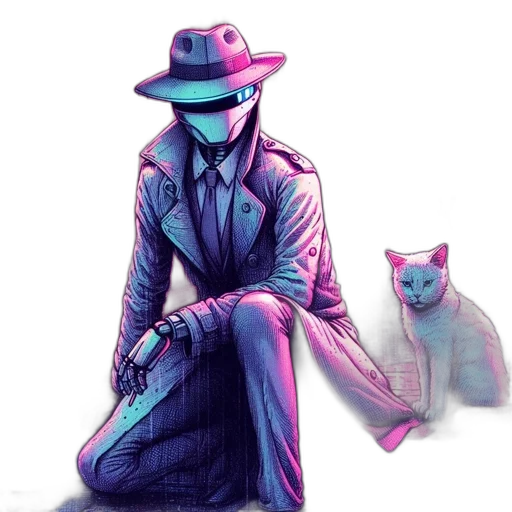 hat, jacket, robot, mask transparent PNG cut-out
