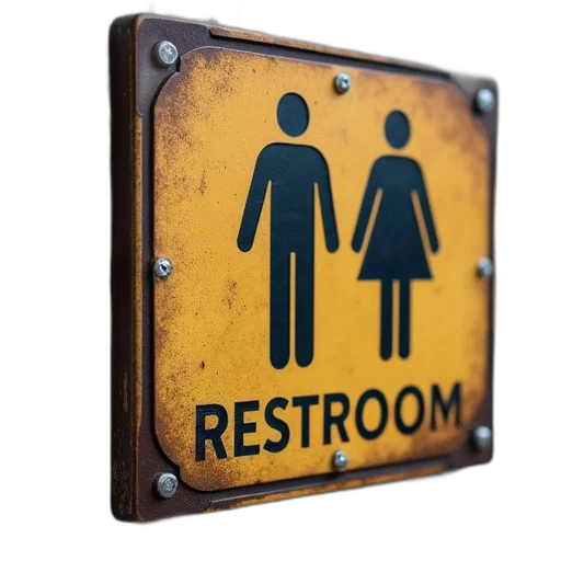 restroom, sign, choose, color transparent PNG cut-out