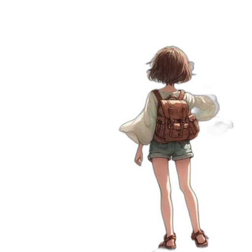 dress, jacket, weapon, staff transparent PNG cut-out