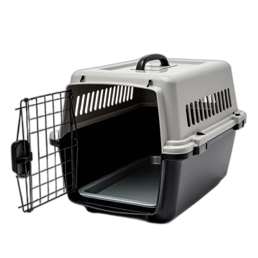 black, grey, pet, carrier transparent PNG cut-out