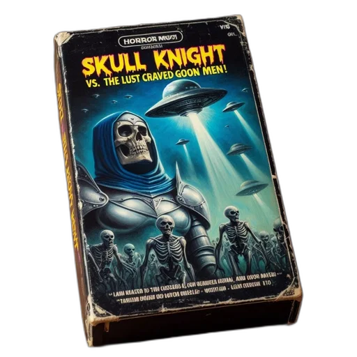 concept art, vhs, box, fantastical transparent PNG cut-out