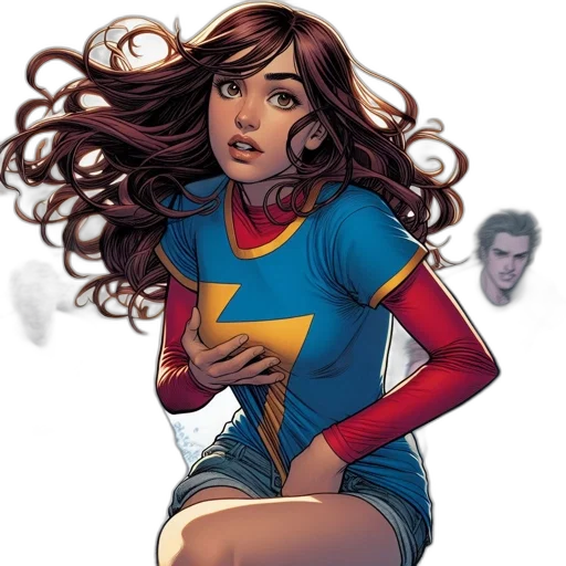 comic book art, concept art, young, woman transparent PNG cut-out