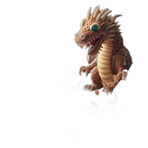 dragon, creature, animal, staff transparent PNG cut-out