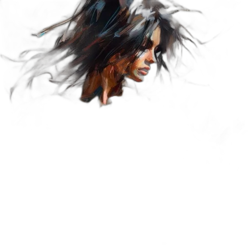 hair, face, mask, creature transparent PNG cut-out