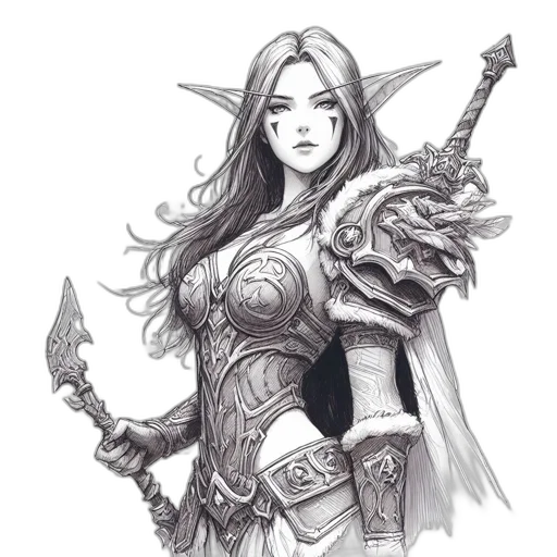 staff, sword, weapon, fantasy art transparent PNG cut-out