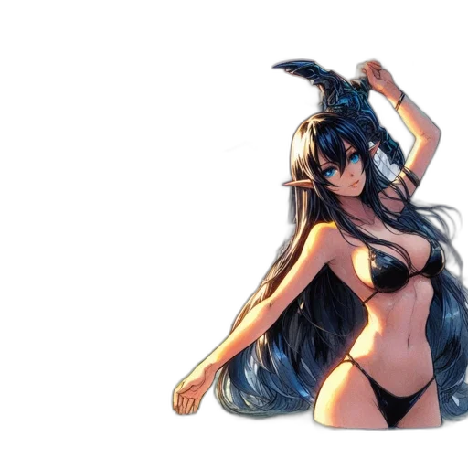 dress, weapon, staff, anime transparent PNG cut-out