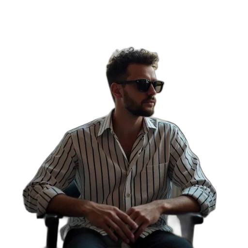 jacket, staff, furniture, face transparent PNG cut-out