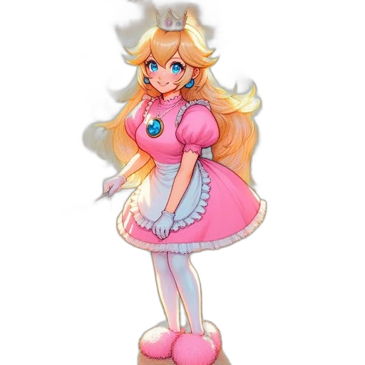 dress, staff, 3d render, concept art transparent PNG cut-out