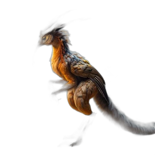 dragon, creature, animal, staff transparent PNG cut-out