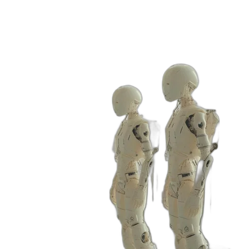 robot, staff, 3d render, concept art transparent PNG cut-out