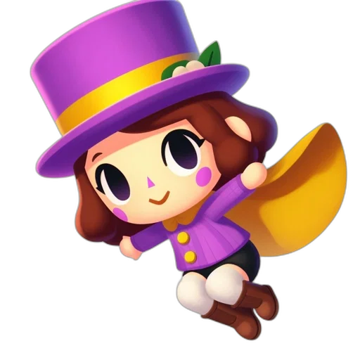 hat, staff, concept art, 3d render transparent PNG cut-out