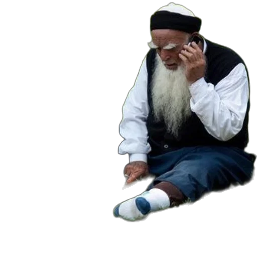shoes, oil painting, elderly, man transparent PNG cut-out
