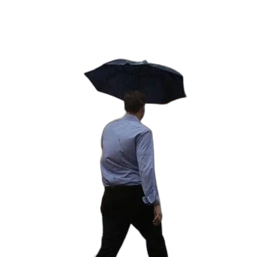 umbrella, jacket, hat, staff transparent PNG cut-out