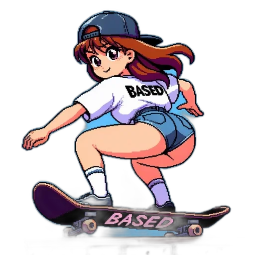 hat, dress, vaporwave, anime transparent PNG cut-out