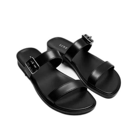 shoes, 3d render, pair, black transparent PNG cut-out