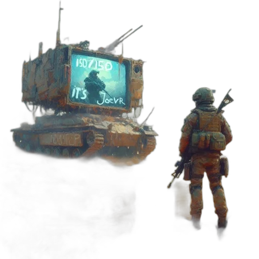weapon, robot, concept art, 3d render transparent PNG cut-out