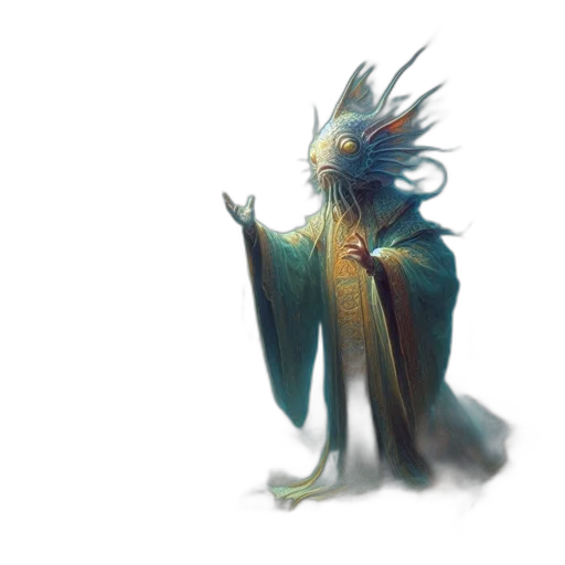 dragon, creature, staff, mask transparent PNG cut-out