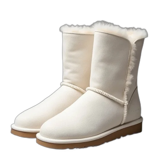shoes, ugg, australia, white transparent PNG cut-out