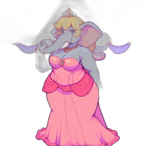 dress, crown, staff, creature transparent PNG cut-out