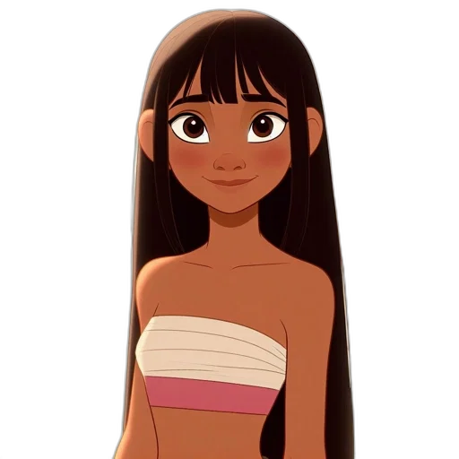 dress, hair, face, cartoon transparent PNG cut-out
