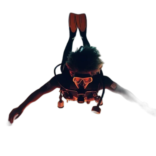 creature, dragon, mask, staff transparent PNG cut-out