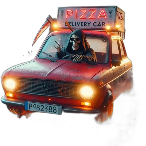 car, food, concept art, photorealistic transparent PNG cut-out