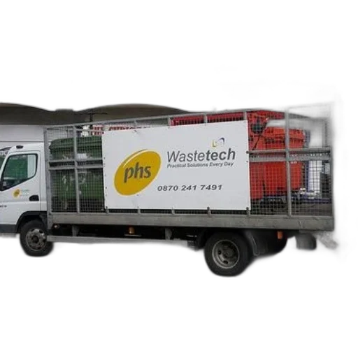 white, truck, wastetech, phs transparent PNG cut-out