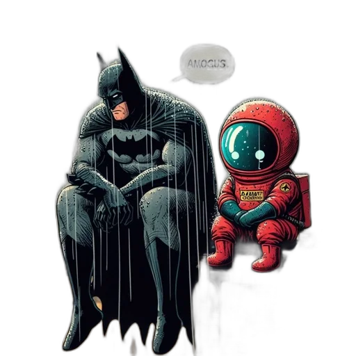 comic book art, concept art, outer space, red transparent PNG cut-out