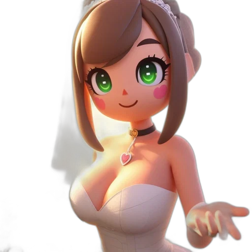 dress, robot, staff, weapon transparent PNG cut-out