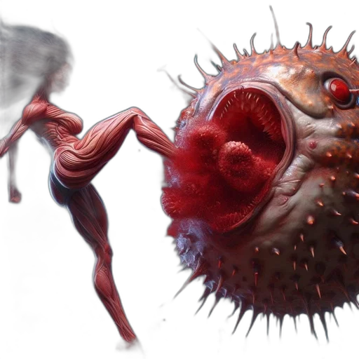 creature, animal, concept art, 3d render transparent PNG cut-out