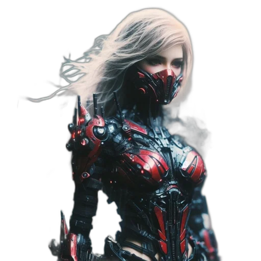robot, mask, weapon, face transparent PNG cut-out