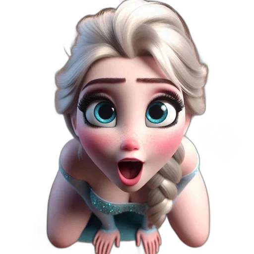 face, 3d render, cartoon, concept art transparent PNG cut-out