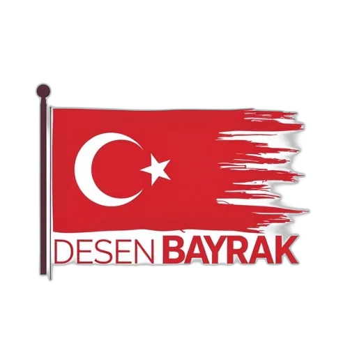 stylized, red, white, flag transparent PNG cut-out