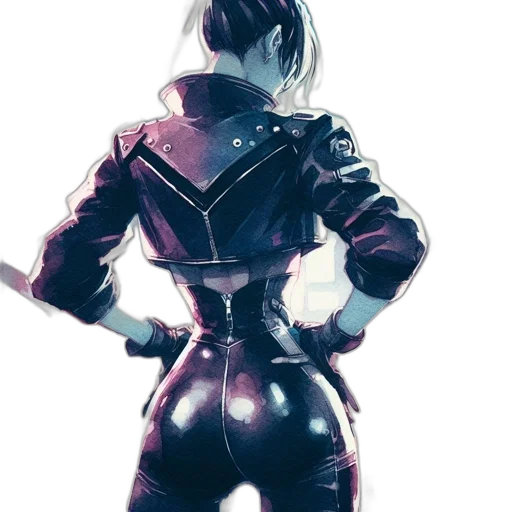 jacket, robot, weapon, mask transparent PNG cut-out