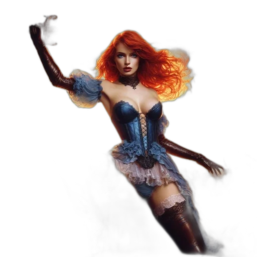 dress, fantasy art, concept art, comic book art transparent PNG cut-out