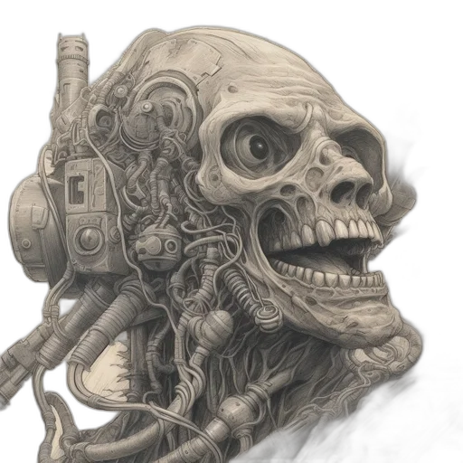 robot, face, mask, weapon transparent PNG cut-out