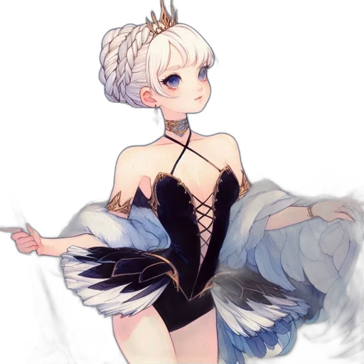 dress, staff, crown, flower transparent PNG cut-out