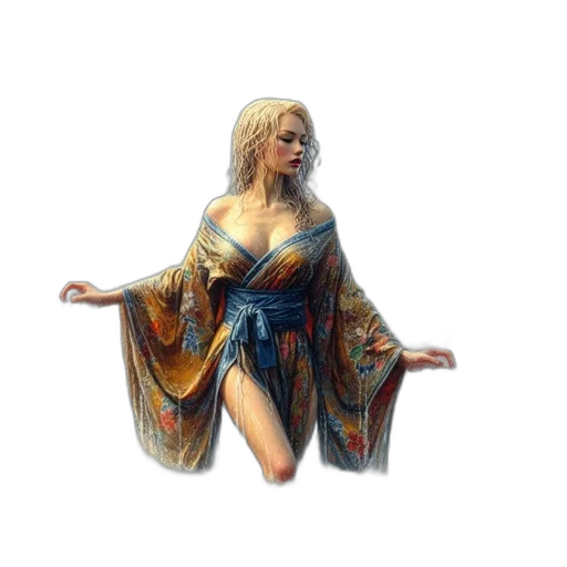dress, jewelry, fantasy art, concept art transparent PNG cut-out