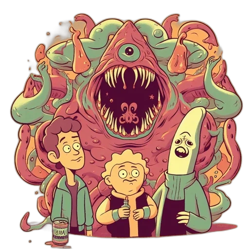creature, jacket, concept art, comic book art transparent PNG cut-out
