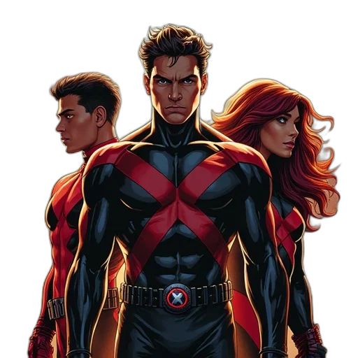 comic book art, concept art, red, astonishing transparent PNG cut-out